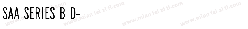Saa Series B D字体转换
